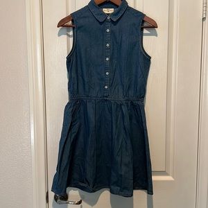 Net denim dress